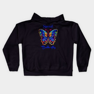Colorful extrovert Social Butterfly Kids Hoodie